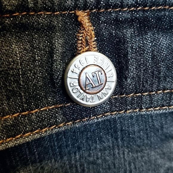 Ann Taylor blue/black jean jacket - Picture 5 of 8